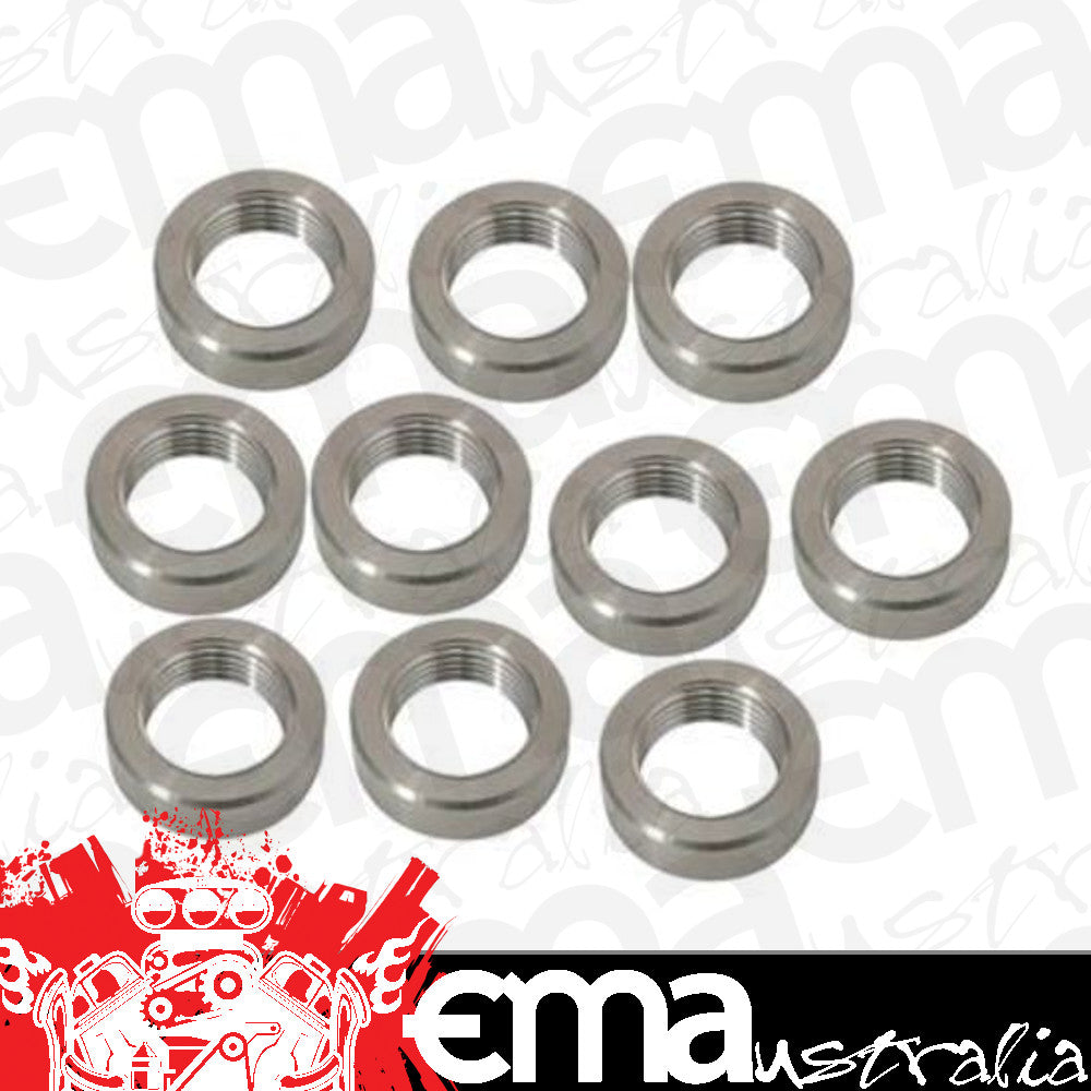 Moroso MO22733 Fitting Oxygen Sensor Bung Stainless Steel Weld-In Female 18Mm X 1.5 Thread (set of 10)