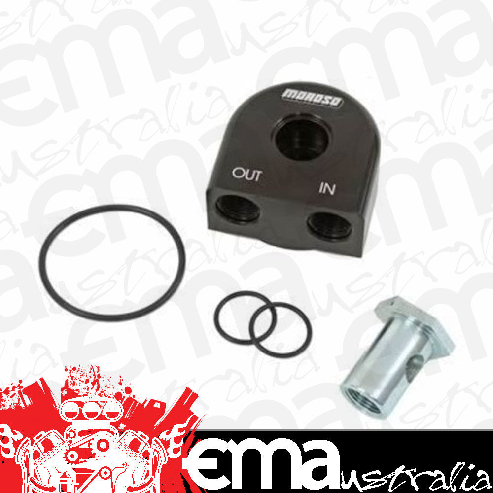 Moroso MO23683 90 Degree Adapter 13/16 Thread 2-5/8 Seal Billet Aluminium Fits Chevrolet LS1 Small Blocks