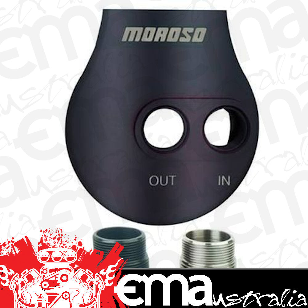 Moroso MO23766 Billet Remote Large Dia. Oil Filter Mount -12 An In/Out