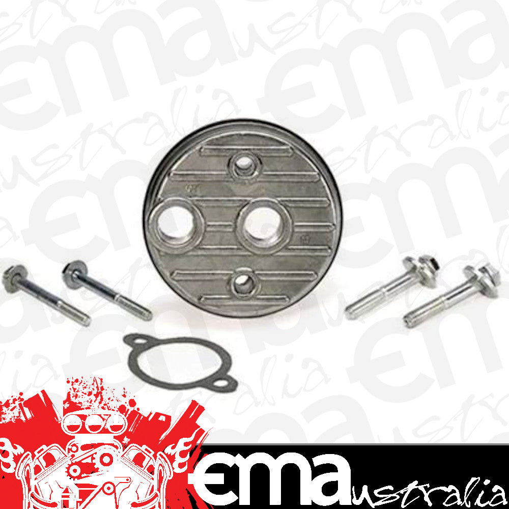 Moroso MO23770 Adapter Oil Filter Bypass Bolt-On Aluminium Natural 1/2 In. Npt Inlet/Outlet Kit