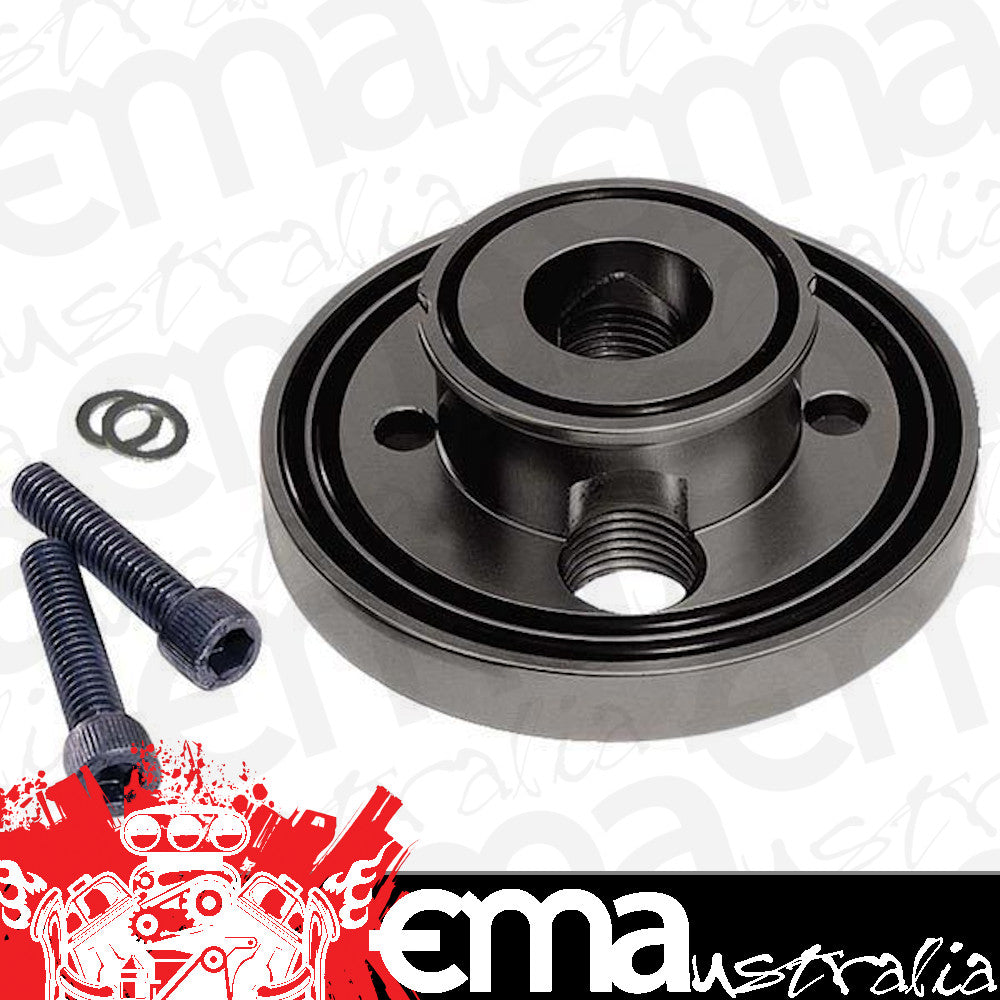 Chevy small block Gen I 262-400 C.I.D. & Big Block Mark IV 396-454 C.I.D. Filter Adapter Style: Bolt-on bypass adapter Chev V8 Billet Oil Plate -10 Orb Inlet/Outlet Moroso MO23782