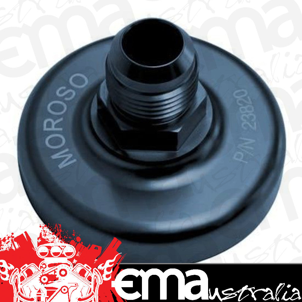 Moroso MO23820 Adapter Oil Filter Block-Off Plate Aluminium Back Anodized 3/4-16 In. Thread -12 An Outlet (each)