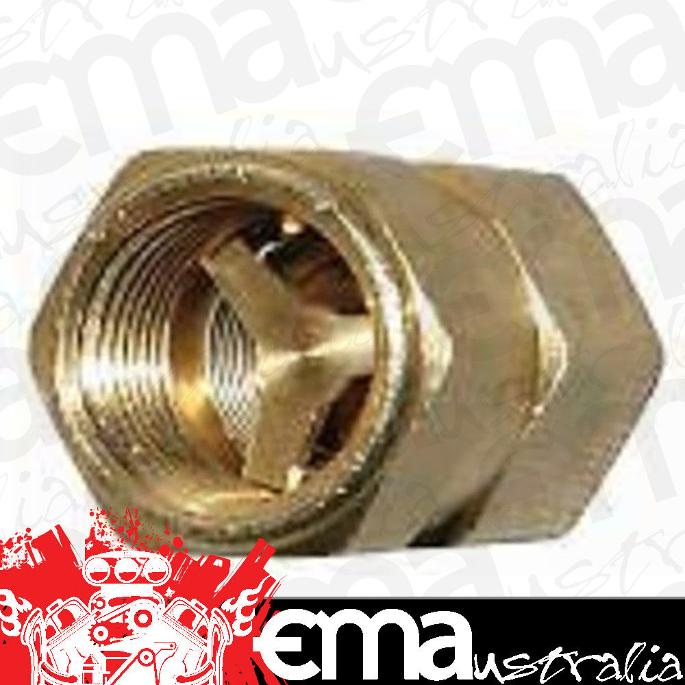 Moroso MO23875 Oil Check Valve One Way 1/2" Npt Female To 1/2" Npt Female Brass