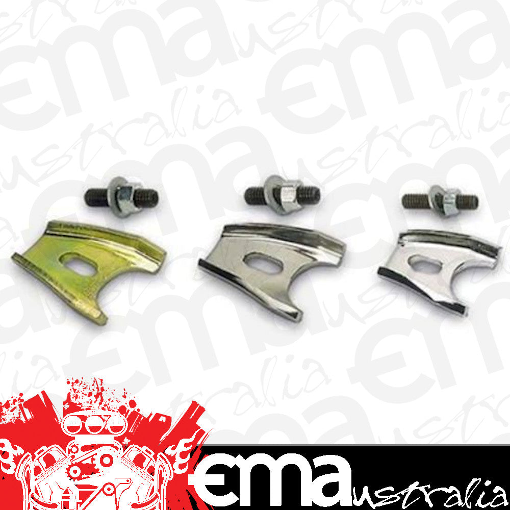 Moroso MO26211 Distributor Hold-Down Clamp Steel Chrome Stud Mount Ford (each)