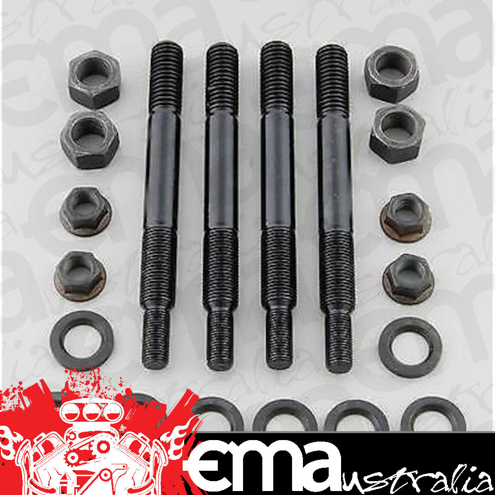 Moroso | MO38192 | Windage Tray Stud Kit 8740 Chromoly Black Oxide Ford 351W 4 Pack