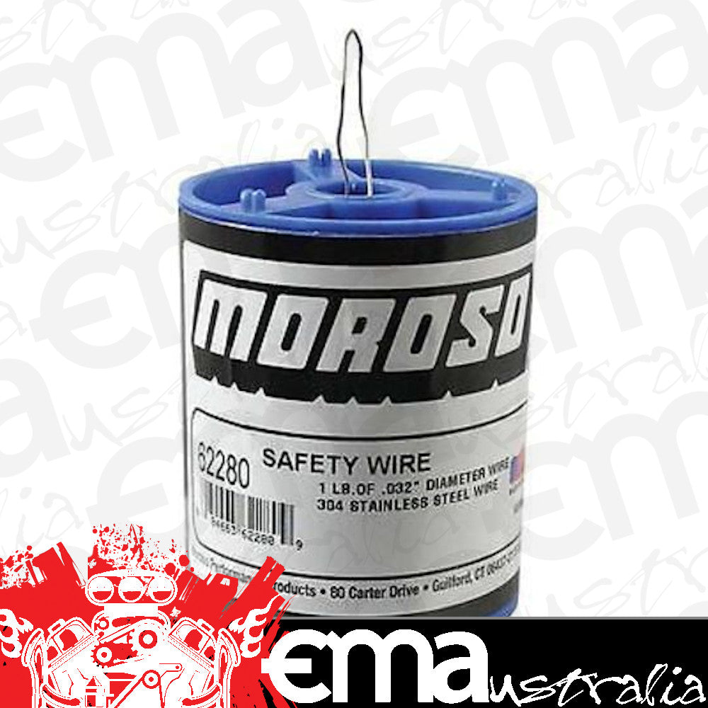 Moroso | MO62280 | Stainless Steel Safety Wire.032" Diameter 1 Lb Can