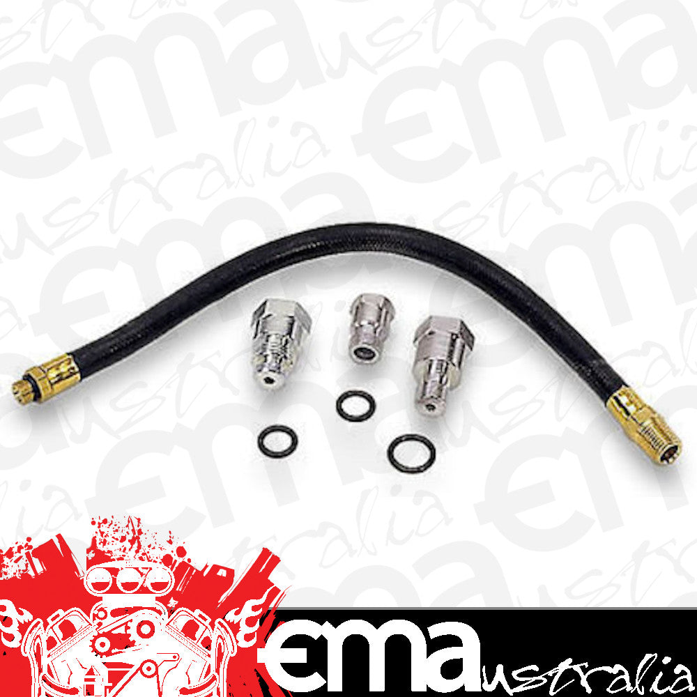 Moroso MO62385 Spark Plug Air Hose Kit 12" 14Mm & 18Mm Thread Adapters