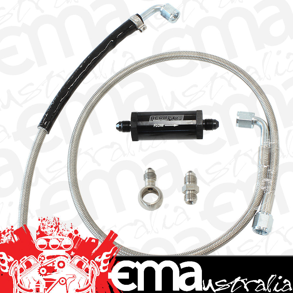 Aeroflow Performance Products AF30-1005 Ford xr6 Fg Turbo Feed Line Kit Inline 30Micron Filt Fg