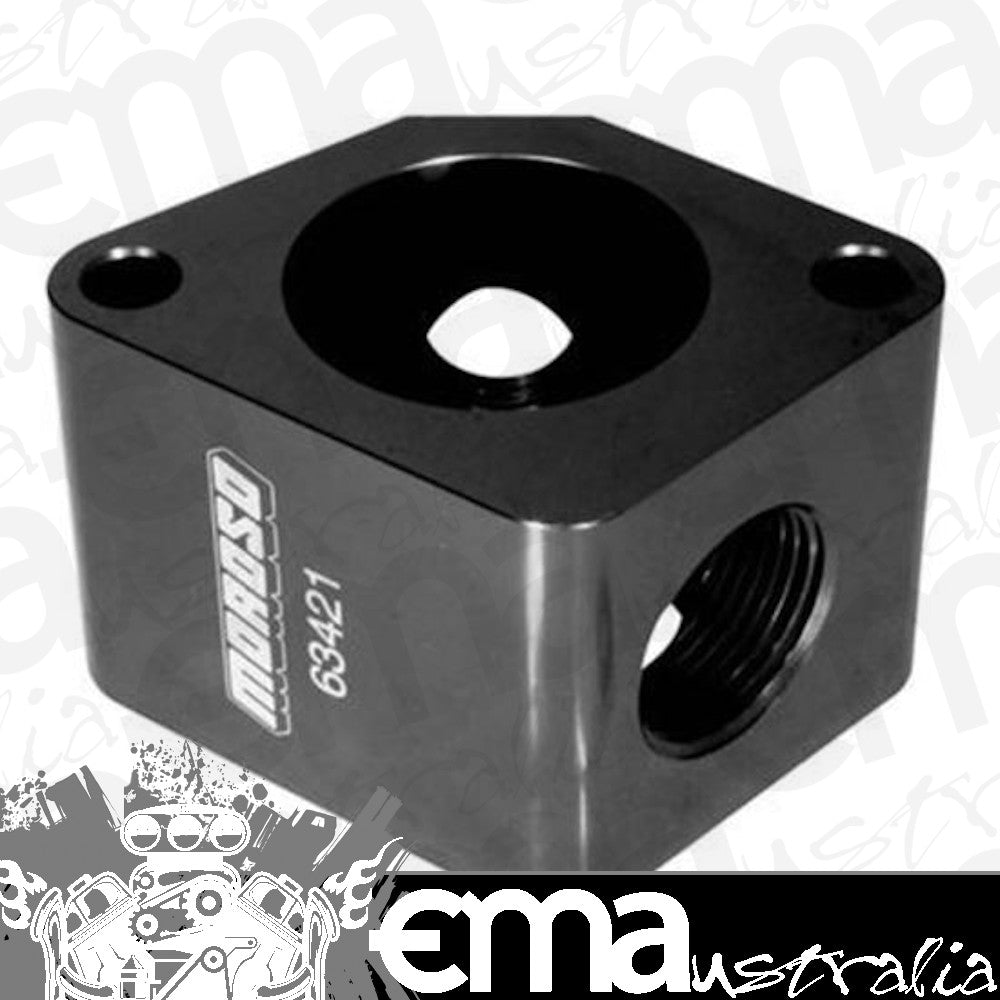 Moroso MO63421 Water Neck Billet Aluminium Black Anodized Spacer 2 5/16 In.Tall Chevrolet Big/Small Block (each)