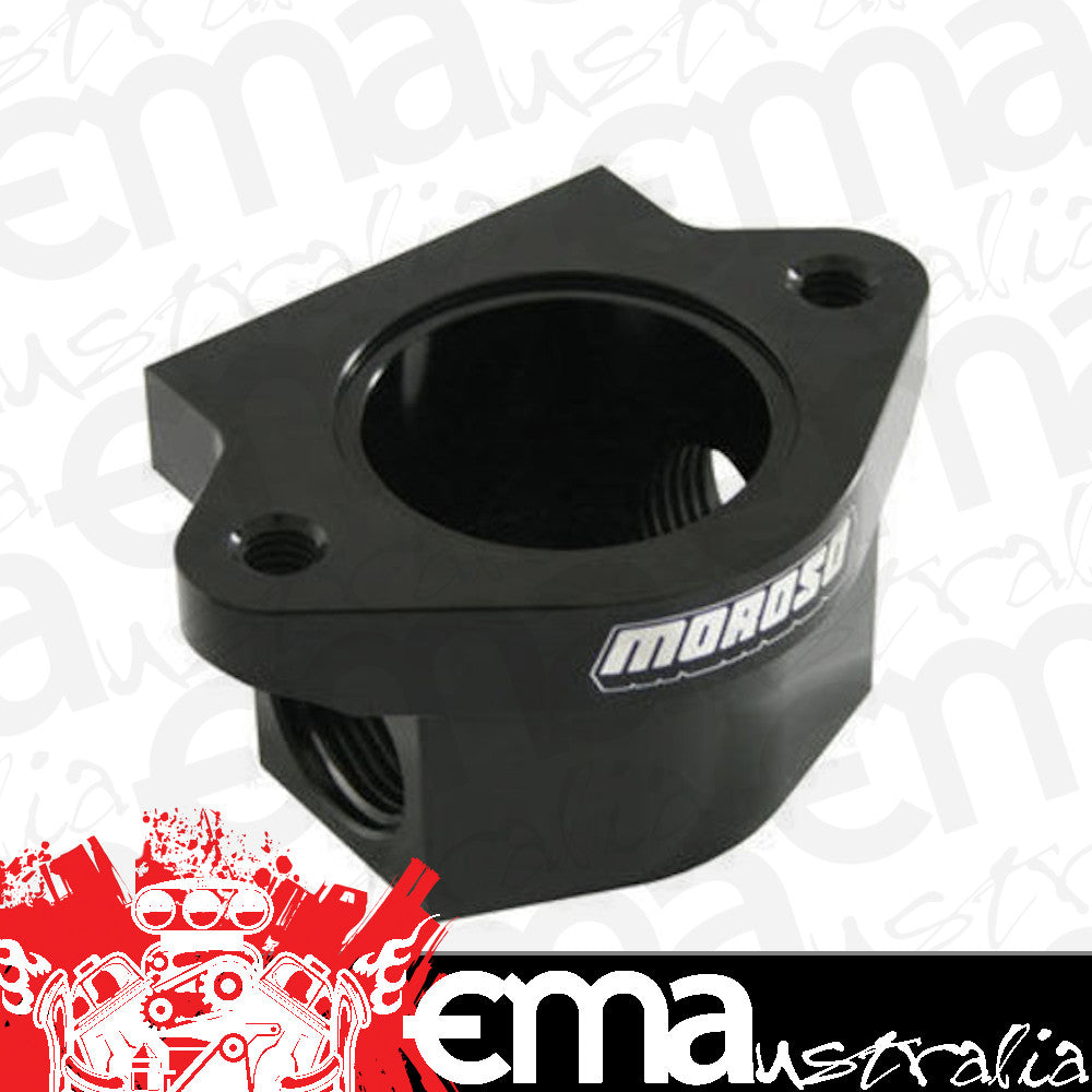 Moroso MO63426 Remote Water Neck Thermostat Housing Black Billet Alum