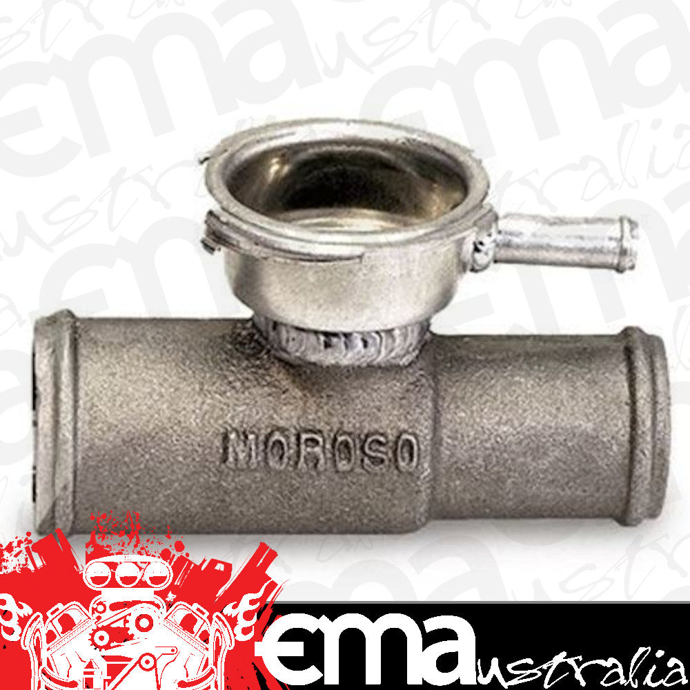 Moroso MO63740 Radiator Hose Filler Inline Aluminium Natural 1.5 In./1.25 In. (each)