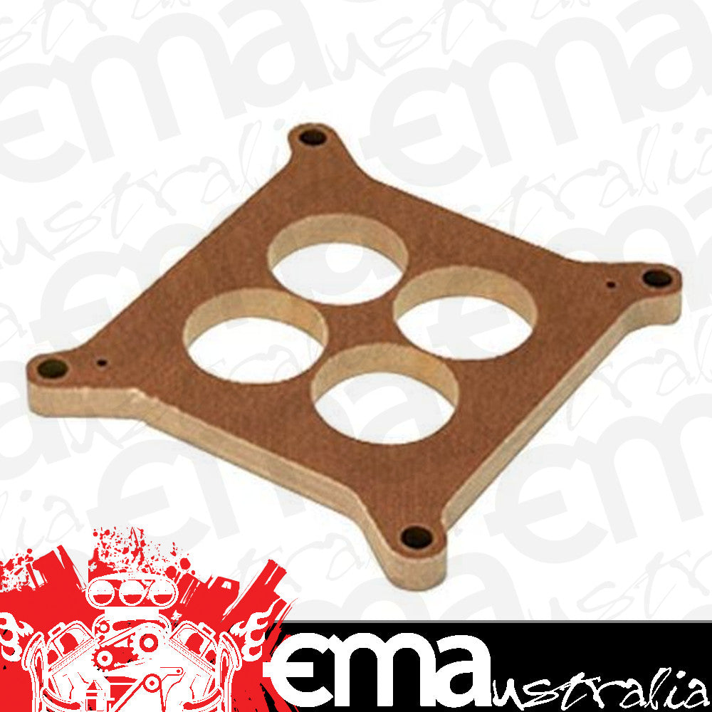Moroso | MO64943 | 1/2" Phenolic Wood Carburetor Spacer 4BBl Square Bore 4-Hole