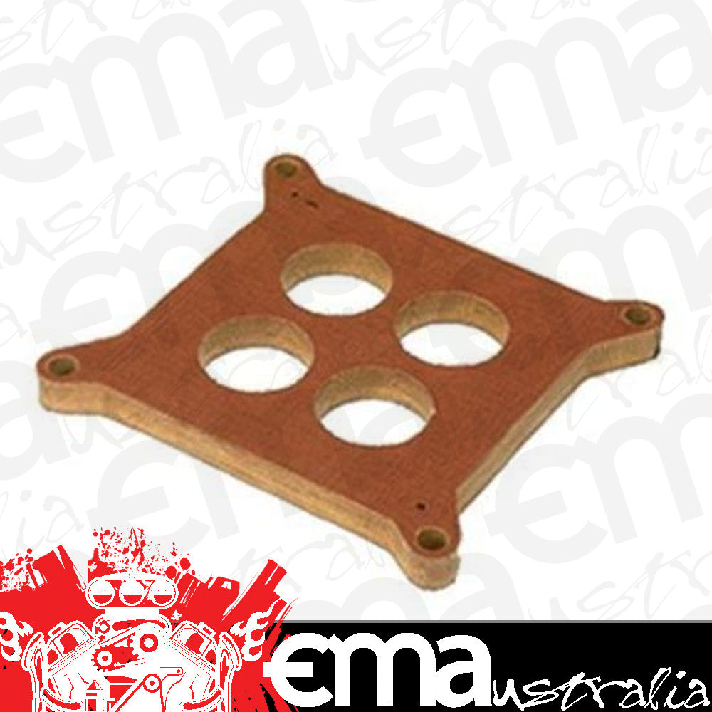 Moroso MO64945 Carburettor Spacer; 4150/4160 Carburettor; 4-Hole Plenum; 1.467 In. Dia. Bores; H-0.5 In.; Phenolic; Incl. All Mounting Hardware; Gaske