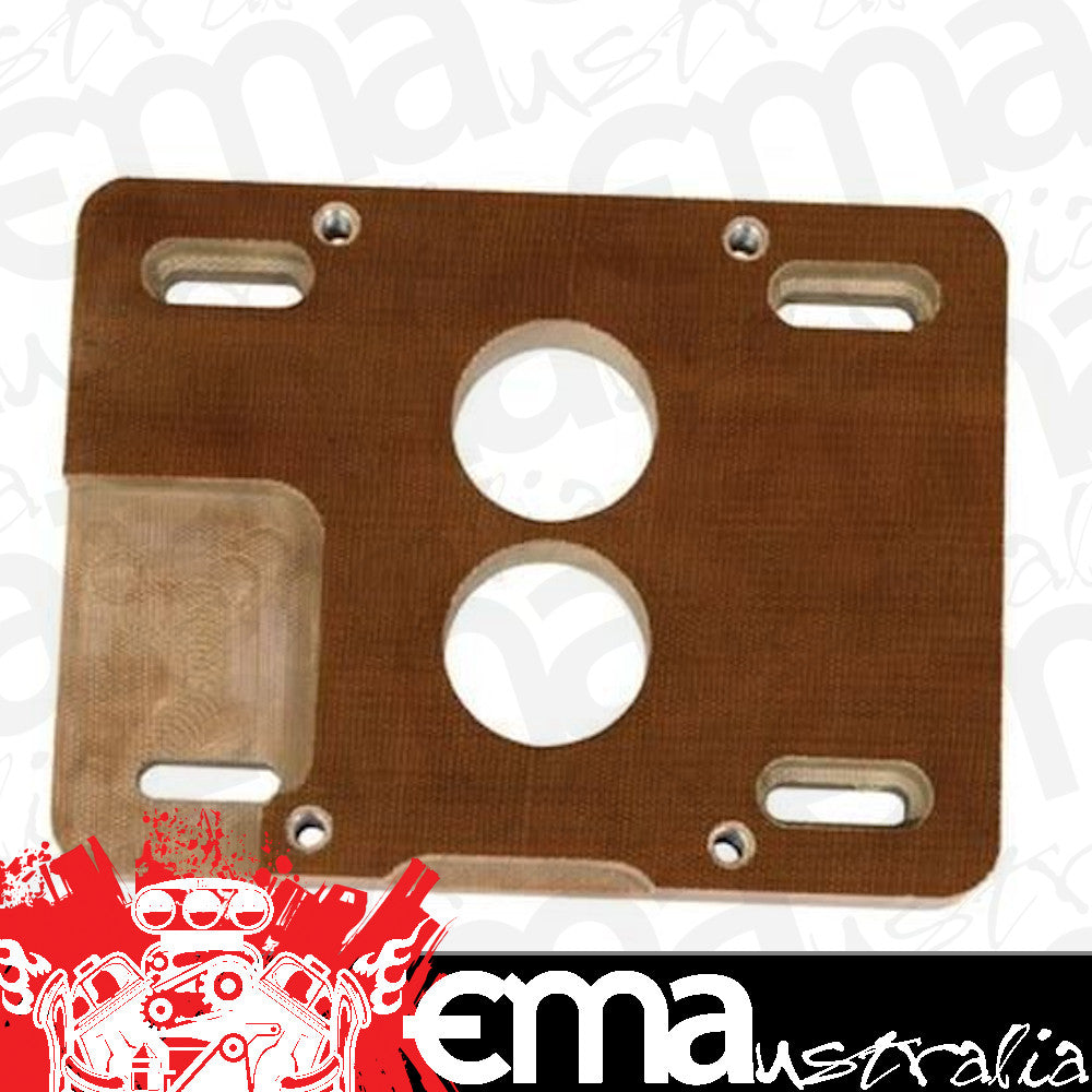Adapts Holley No. 4412, 500 cfm 2bbl carburetors to a Standard Quadrajet Intake Manifold Phenolic Carburetor Adapter Rochester 4BBl Moroso MO64953