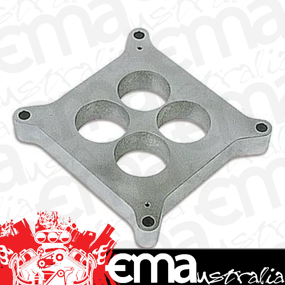 Moroso MO64996 Carburettor Spacer; 4150/4160 Carburettor; 4-Hole Plenum; 1.750 In. Dia. Bores; H-1 In.; Billet Aluminium;