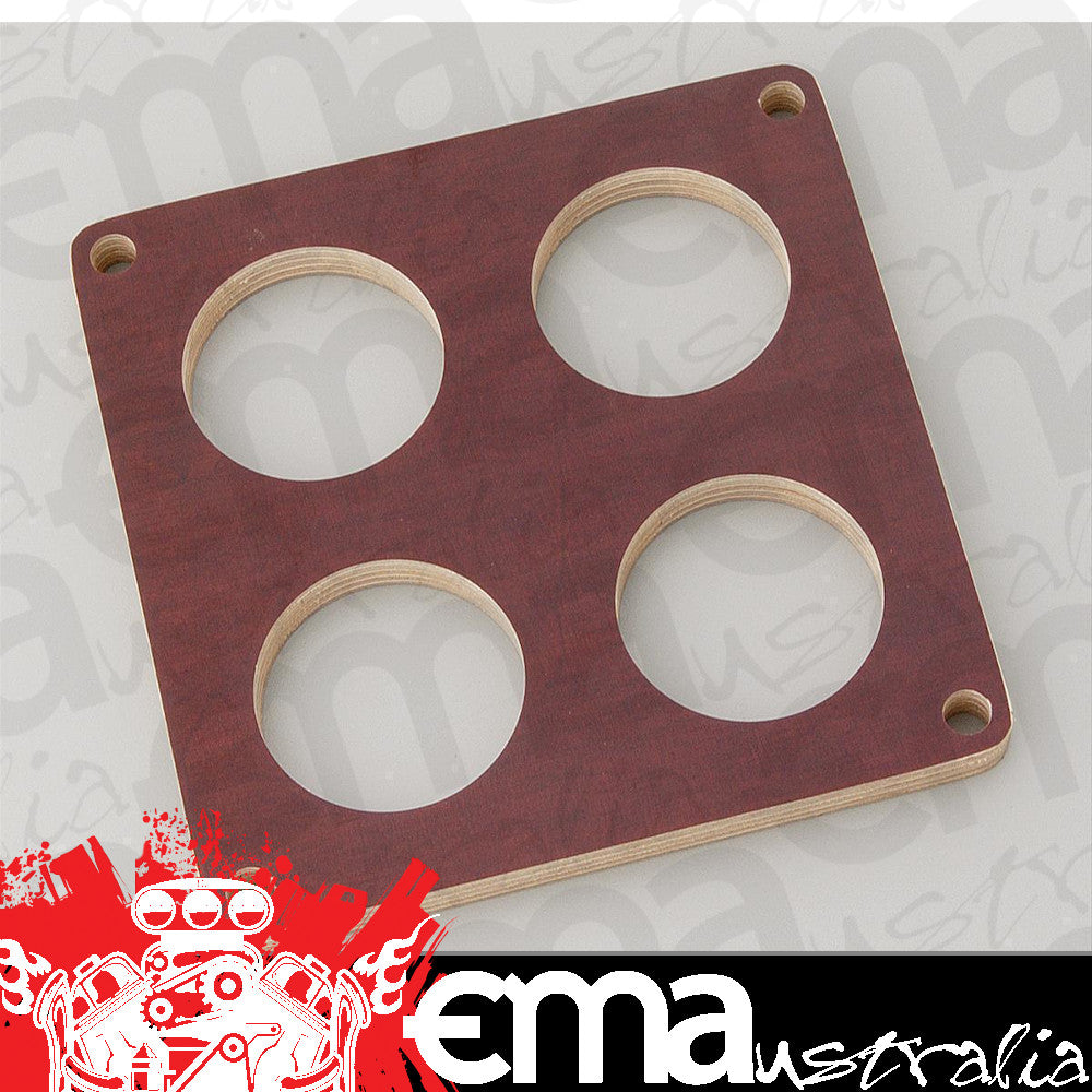 Moroso | MO65017 | 1/2" Phenolic Wood Carburetor Spacer 4 Hole Dominator 4BBl