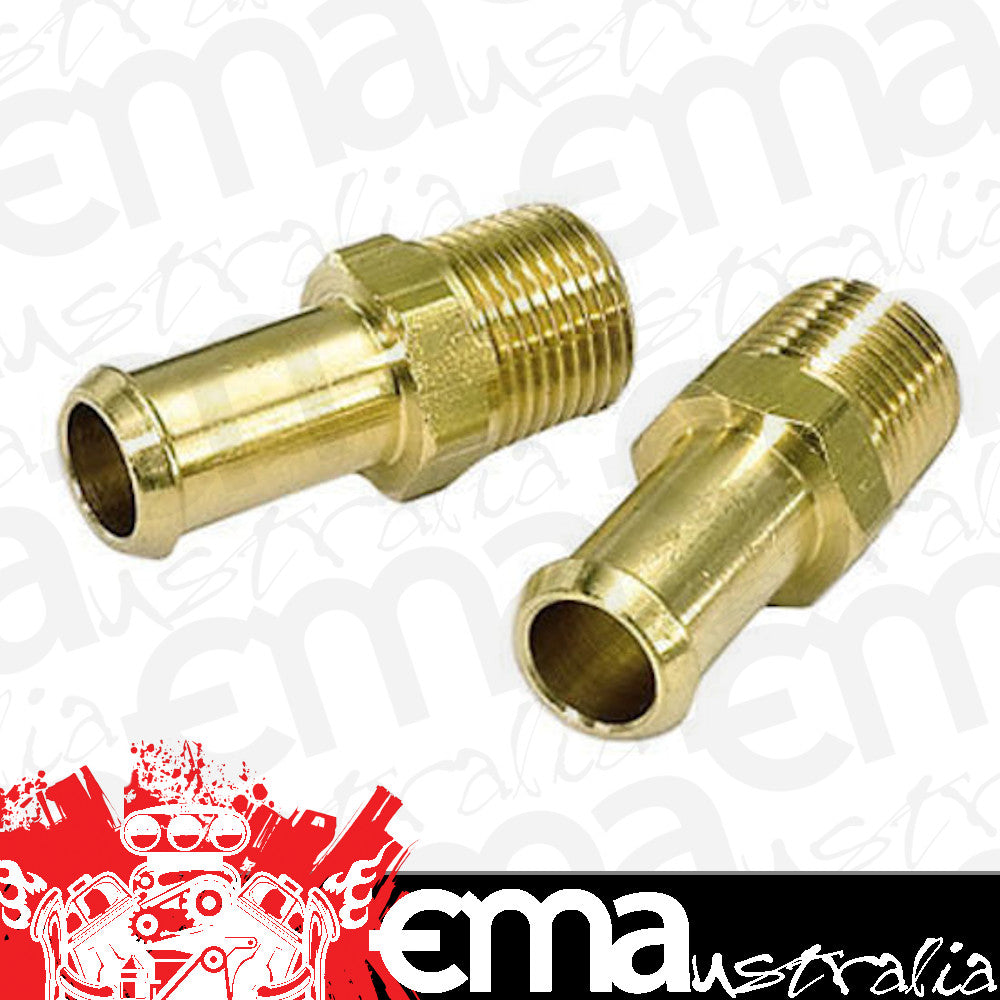 Moroso MO65390 Straight 1/2" Hose Barb To 3/8" Male Npt Brass Hose Barb Fitting