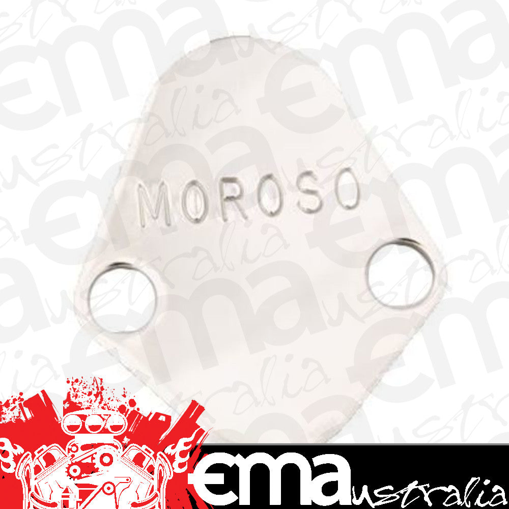 Moroso MO65394 Fuel Pump Block-Off Plate; Chrome Plated Steel;