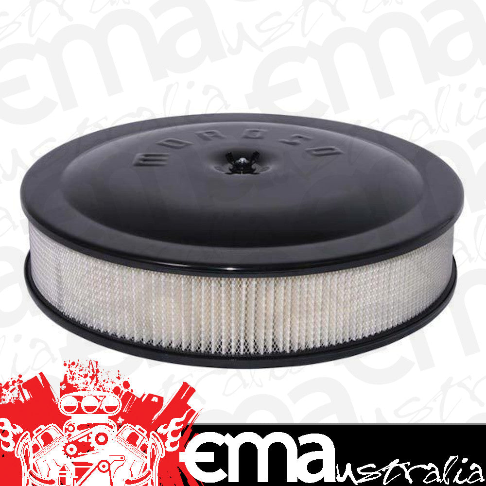 Moroso MO65904 Racing 14" X 3" Air Cleaner Assembly Logo Black