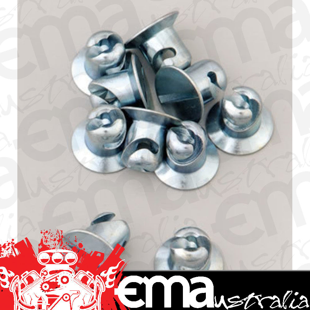 Moroso MO71310 Dzus Fasteners (Steel Flush Head Fastener, 7/16" X .550" Long Body)