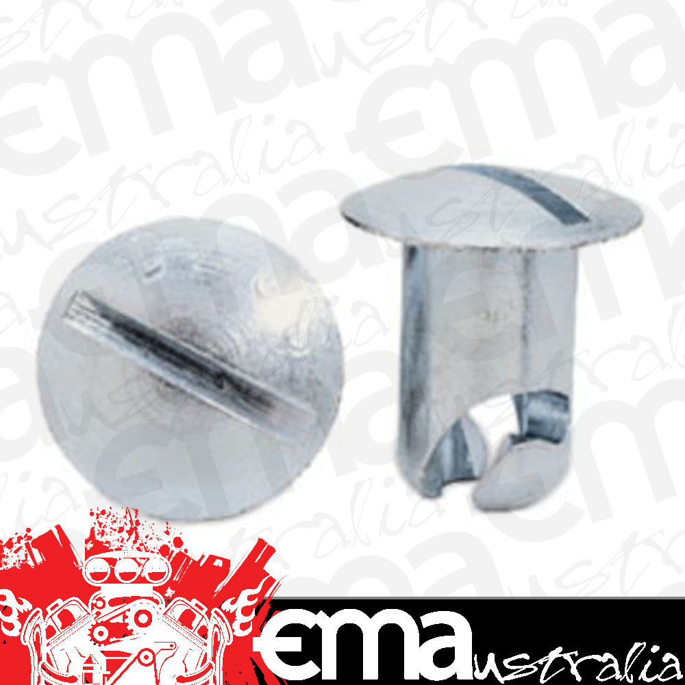 Moroso MO71350 Dzus Fasteners (Steel Oval Head Fastener, 7/16" X .500" Medium Body)