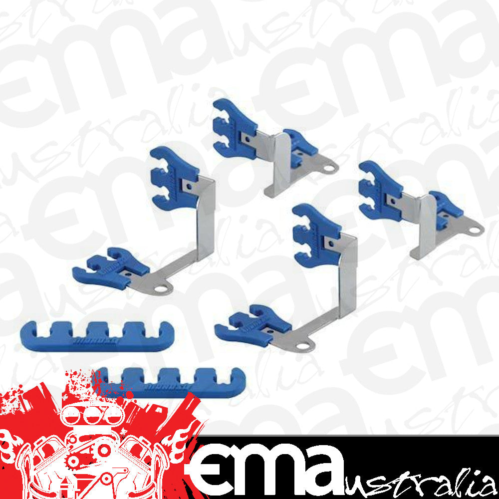 Suit Chevy small block V8 Show Car Ignition Lead Loom Kit Blue 7-9Mm Wire Chev SB Moroso MO72170