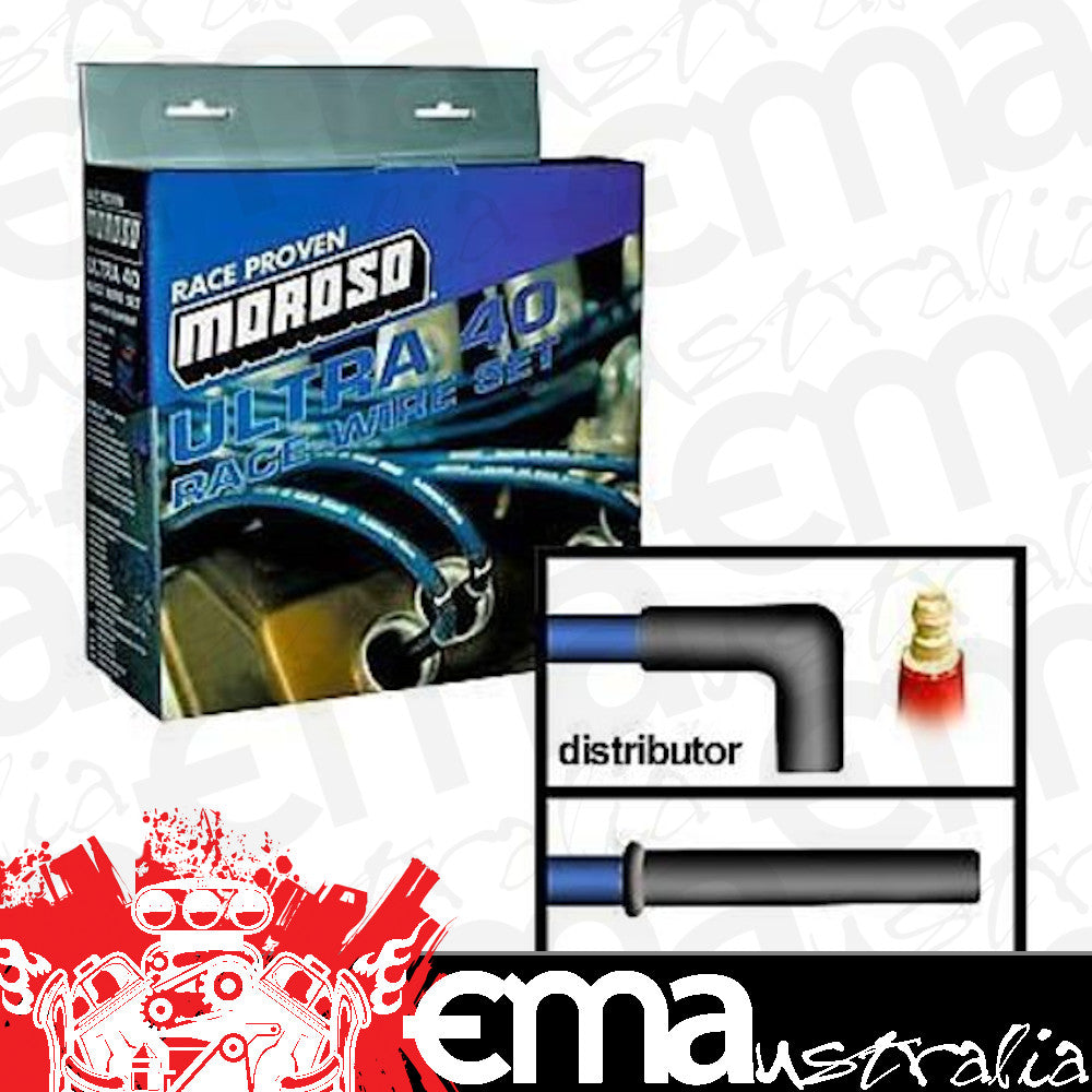 Moroso | MO73615 | Ultra 40 Race Spark Plug Wires 8.65Mm Chev BB Straight Boots Mor73615
