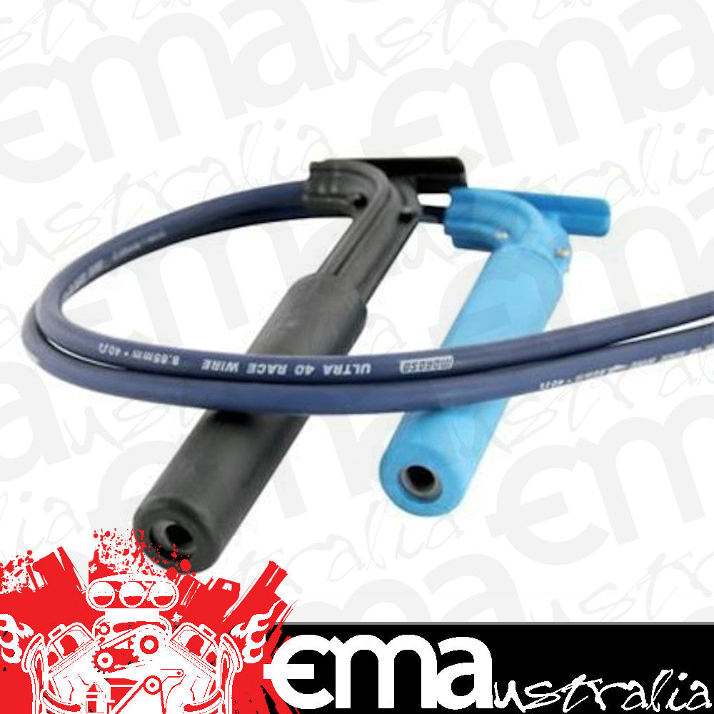 Moroso MO73808 Spark Plug Wire Set; Ultra 40 Race Wire; Universal Wire Set; Hemi; Short; 7 In. Overall Length Blue Insulators