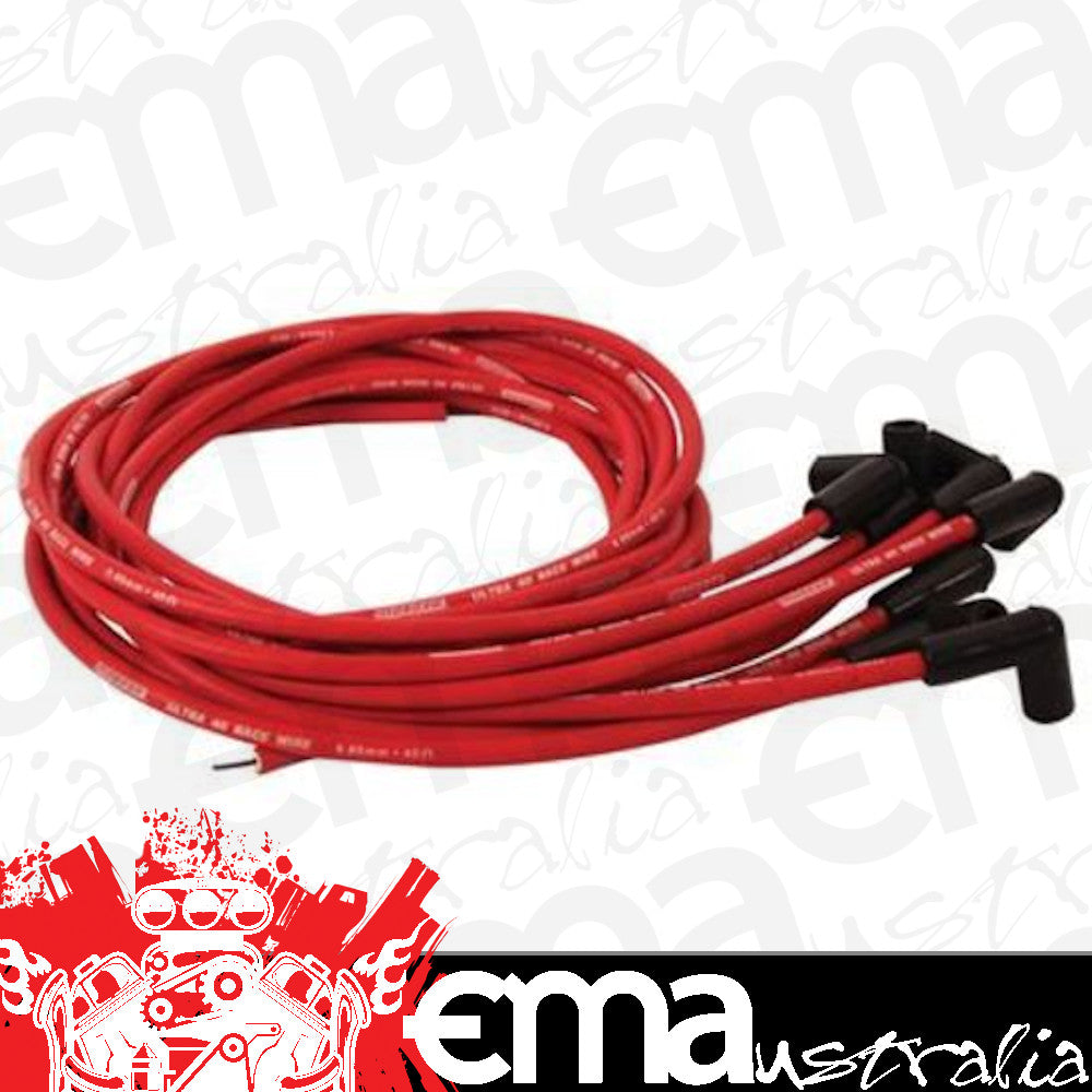 Moroso MO73810 Ultra 40 Race Wire; Universal Wire Set; 90 Deg; 8.65Mm Red 8 Cyl Hei and Non Hei Distr Terminals