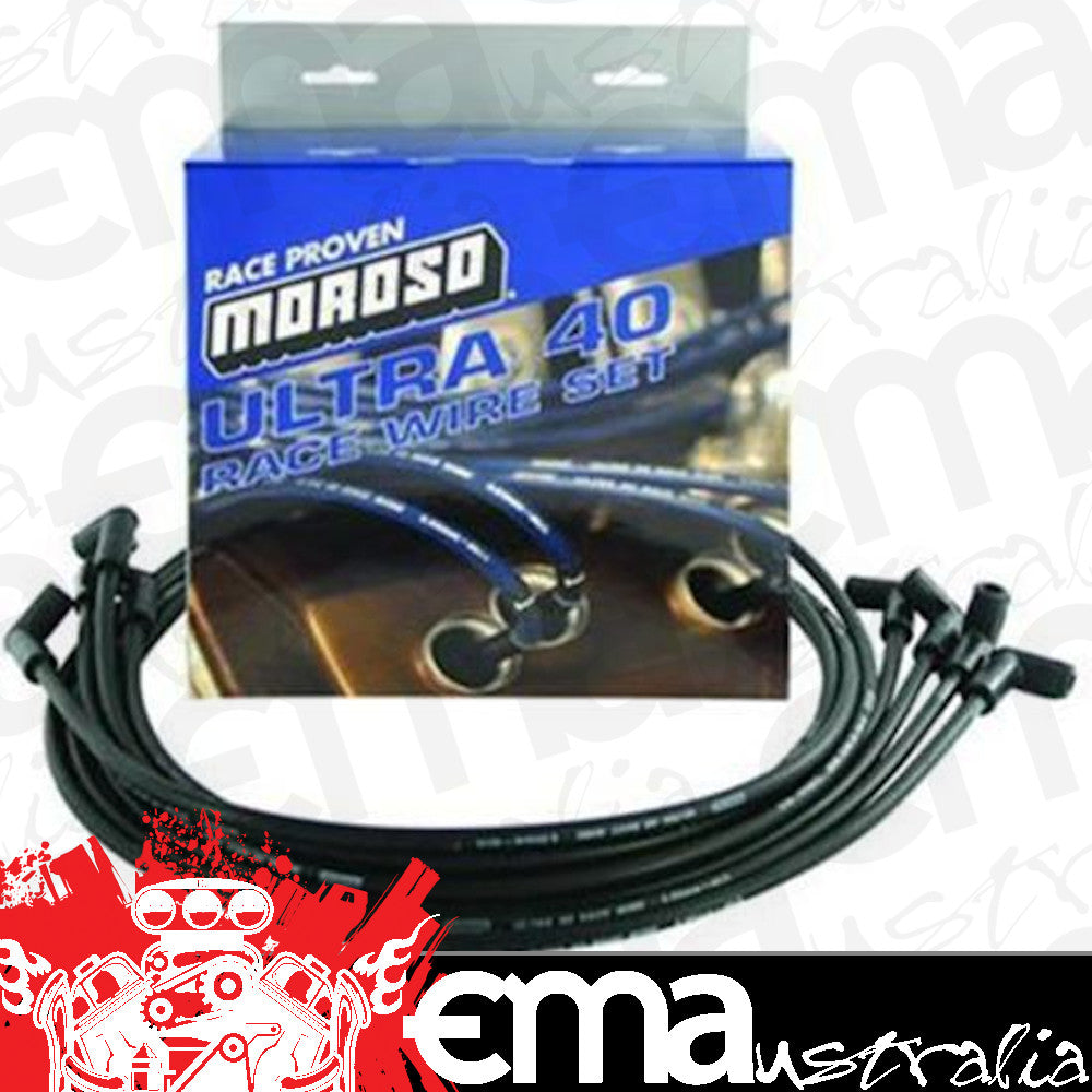 Moroso MO73828 Ultra 40 Race Wire; GM LS Series 7Mm with Un4Length Black