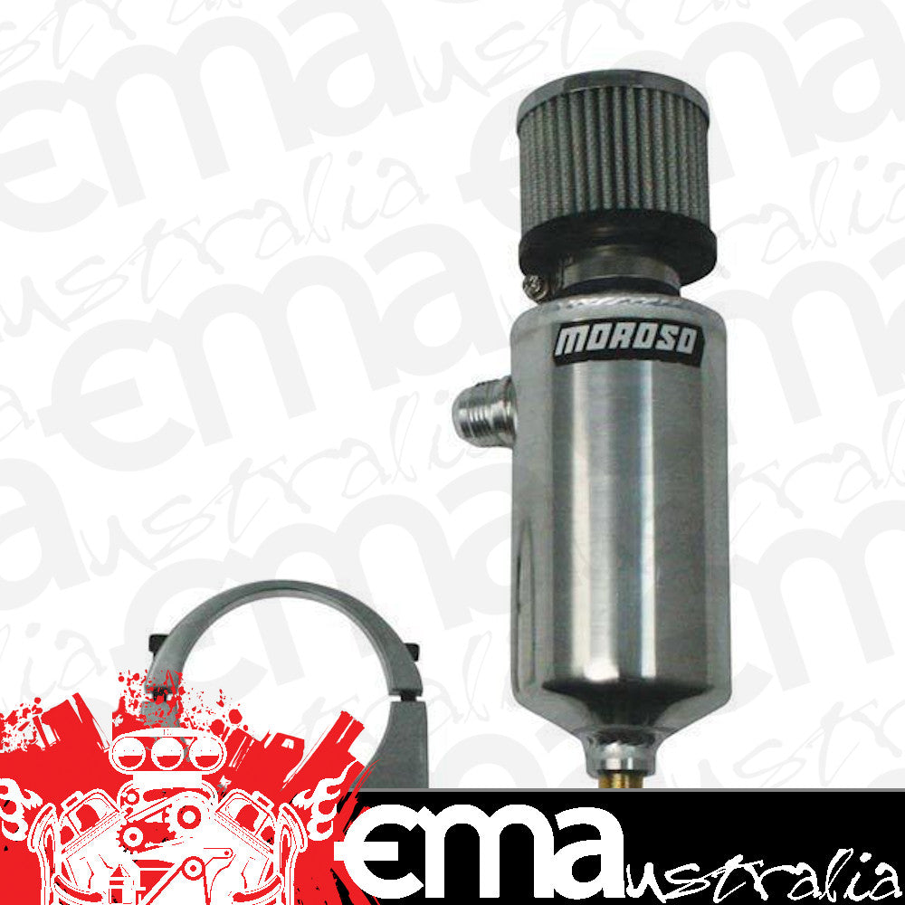 Moroso MO85467 Universal Alloy Breather Tank -12An In/Outlet 3.125"D X 7"H