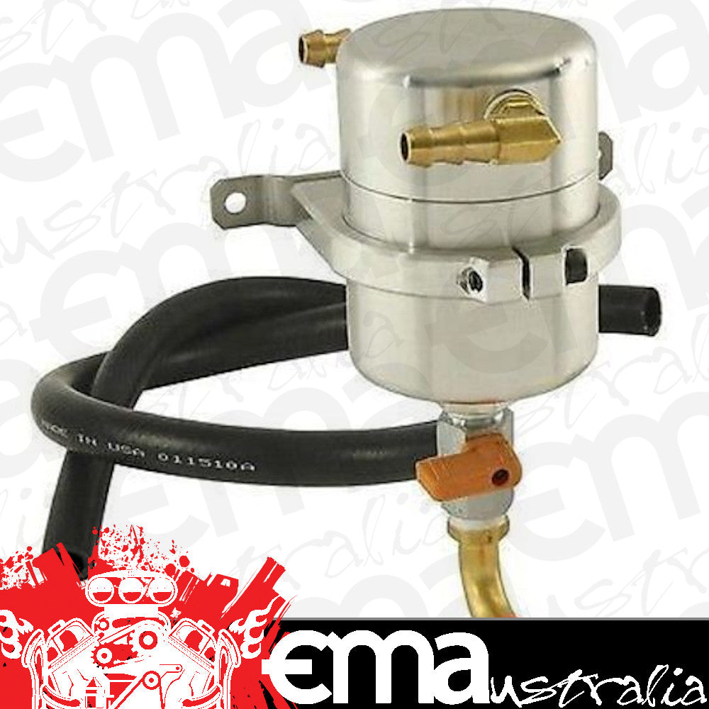 Moroso MO85474 Universal Air/Oil Separator Kit Polished Alloy 3"D X 4"H