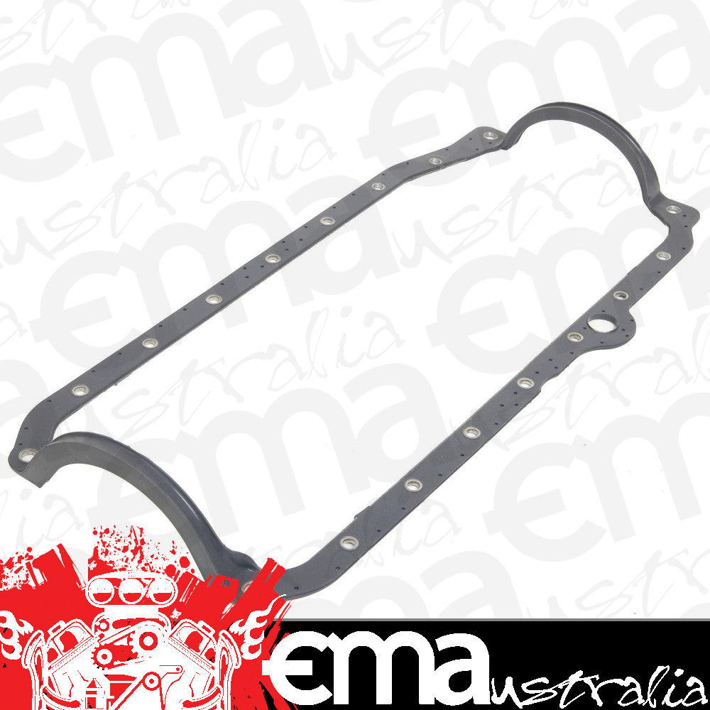 Moroso | MO93151 | Chev SB 5.0./5.7l 86-0n 1 Piece Oil Pan Gasket Steel Core Rubber