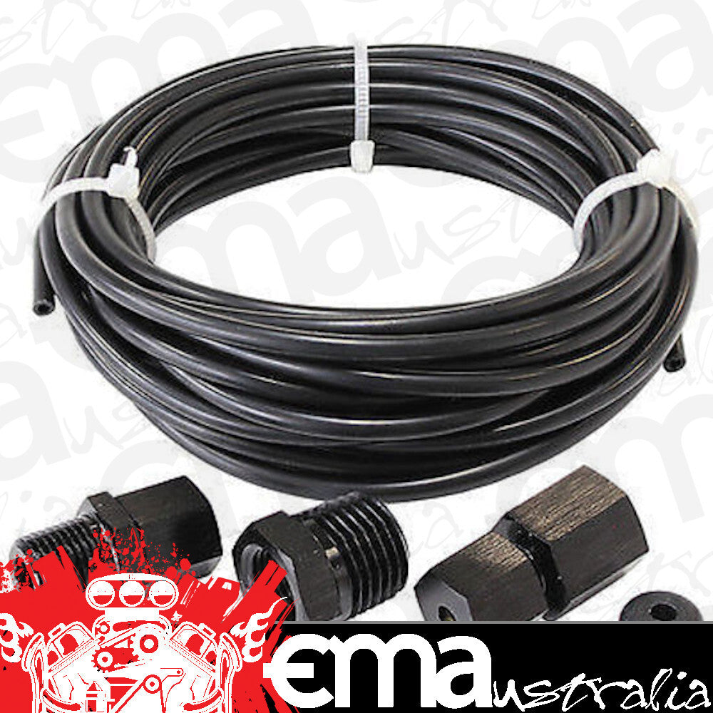 Most mechanical pressure gauges, not for use on brake, nitrous or fuel pressure gauges.Supply Line Type: Tubing 12-Ft Nylon 1/8" Dia incl Fittings Aeroflow Performance Products