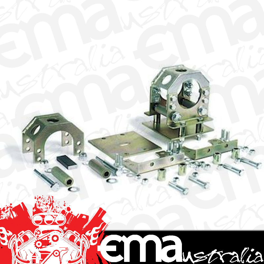 Competition Engineering MOC2030 Housing Mounts Gold Iridited Floating Bolt-On Axle Tube 3 In. Outside Diameter Kit