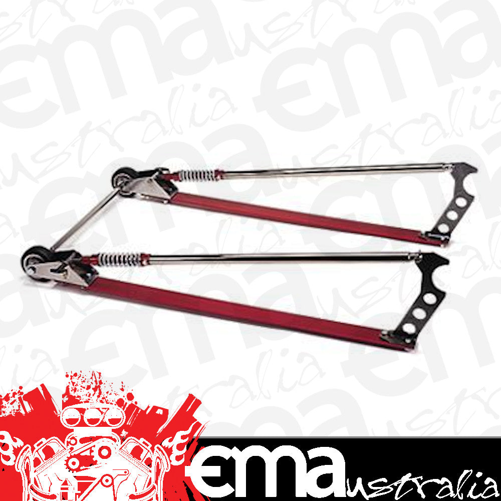 Competition Engineering MOC2040 Wheel-E-Bars Professional Chrome Plated/Red Anodized Finish Weld-On Kit