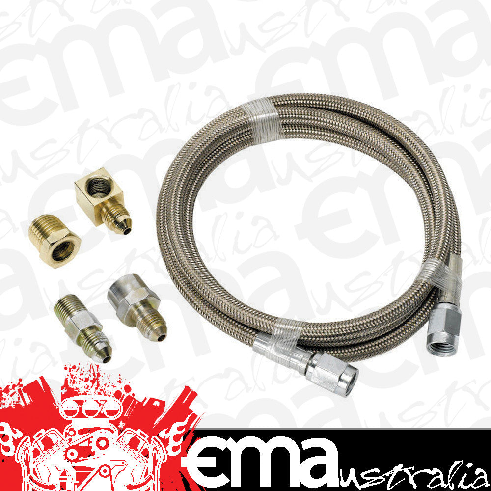 Aeroflow AF30-4006 -4AN x 6Ft Braided SS Line Kitwith Fittings Included