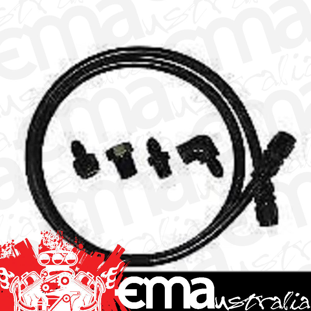 Aeroflow AF30-4006BLK -4AN x 6Ft Black Braided Line Kit with Fittings Included