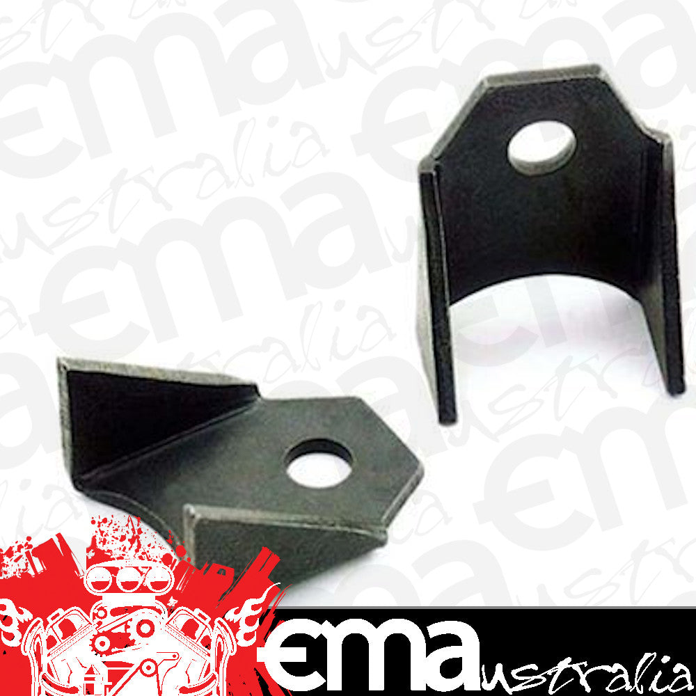 Competition Engineering MOC3432 Universal Gusseted Chassis Tabs; 3/8 In. Mounting; 1/8 In. Hot Roll Steel 1.75 In. Long x 1 In. Side; Qty. 2;