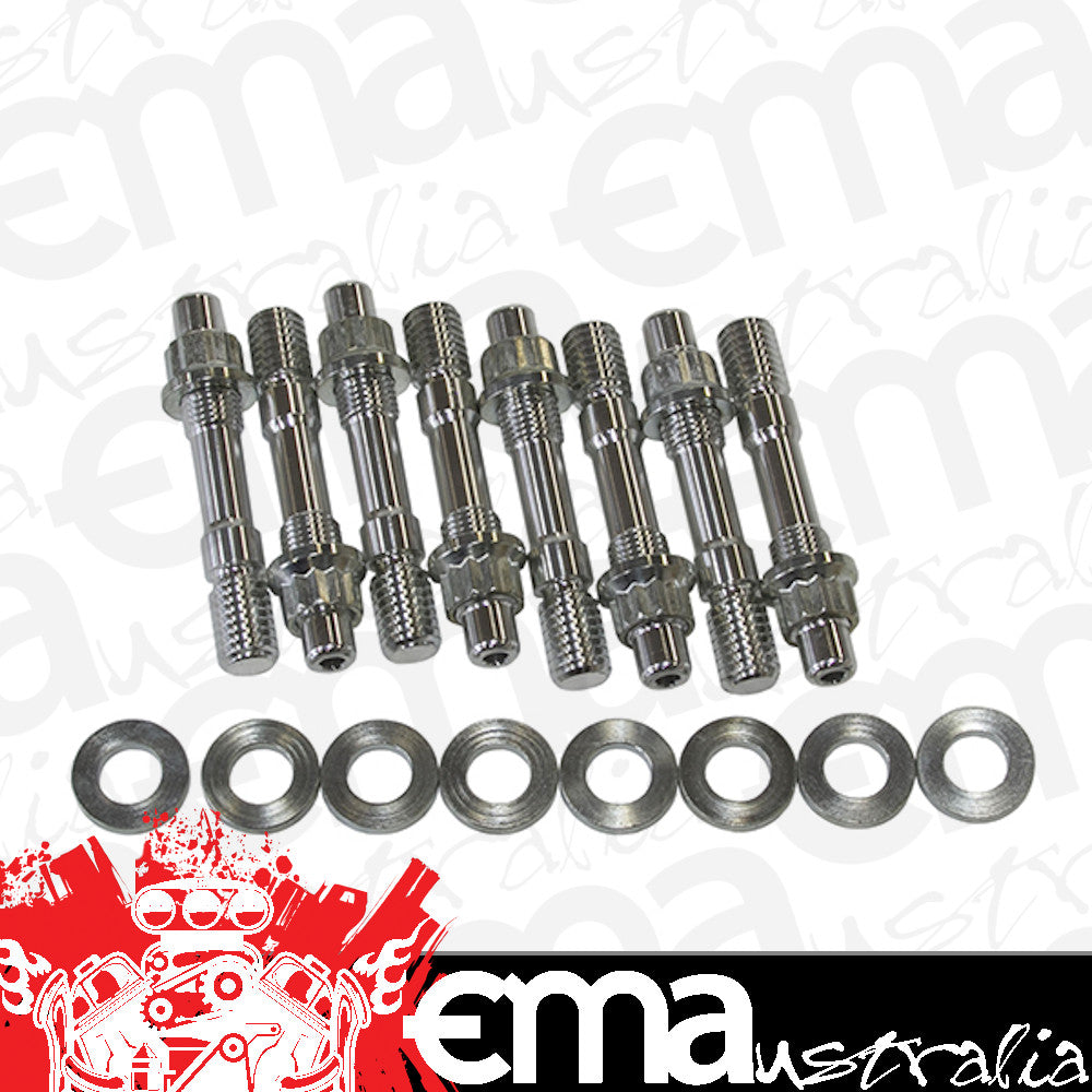 Aeroflow Performance Products AF37-0601 Blower Stud Kit Silver Studs Show Set 2.8" Oal Blue
