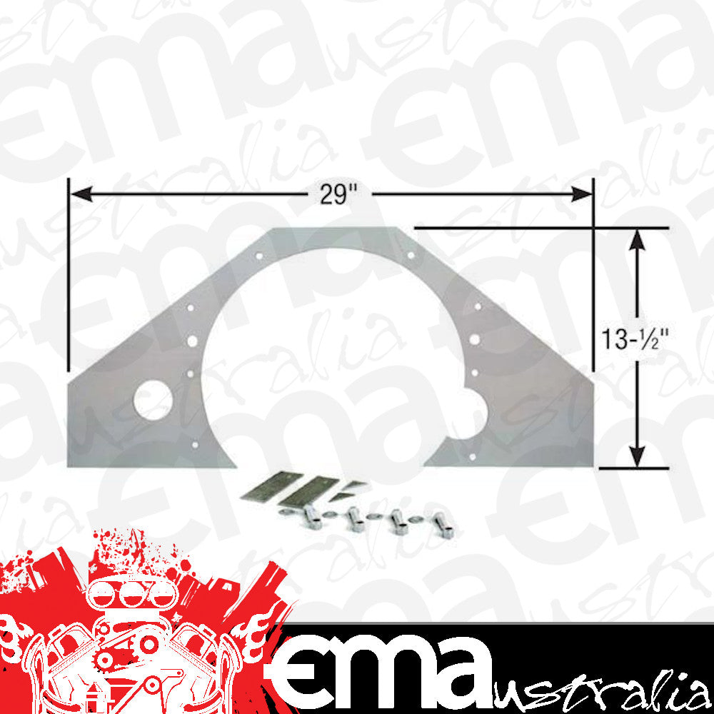 Chevy small block Gen I 262-400 C.I.D., Chevy big block Mark IV396-454 C.I.D. & Gen V/VI 454 C.I.D. V8 Chev Steel Mid Mount Motor Plate Competition Engineering MOC4031