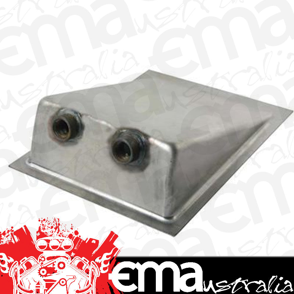 Competition Engineering MOC4040 Fuel Tank Sump 18-Gauge Steel Weld-In Two 3/8 In. Npt Outlets (each)
