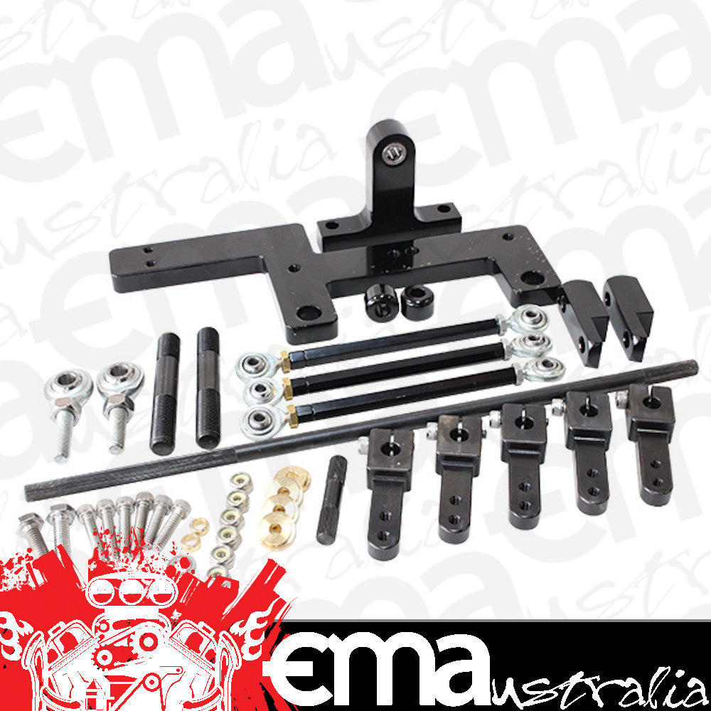 Aeroflow AF42-1070BLK 4150 Black 671 Series Carb Linkage Blower Kit