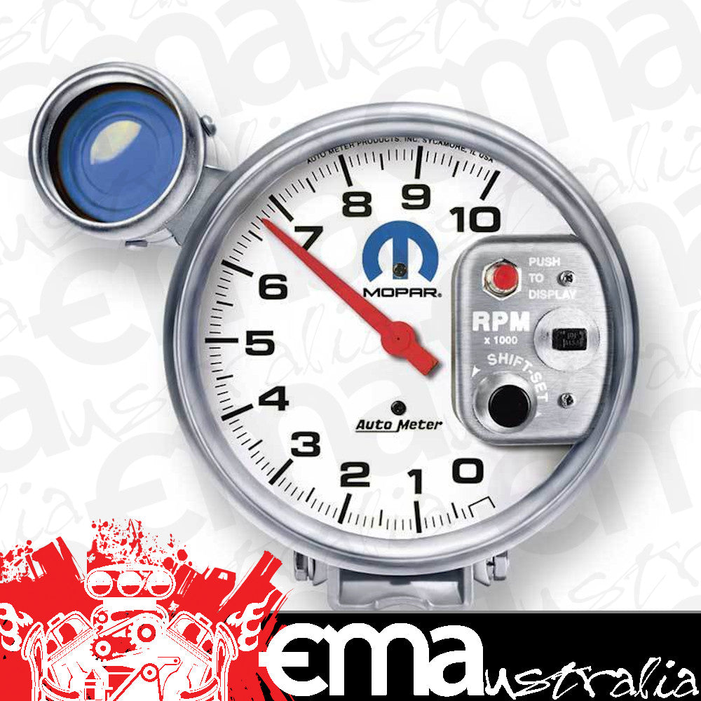 5" Tachometer 10000 RPM w/ Shift Light White Face w/ Mopar Logo MP4510419
