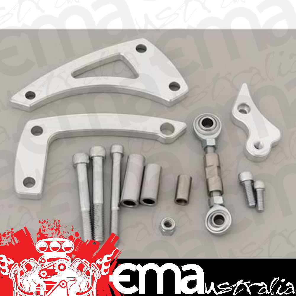 March Performance Products MPP20315 March Performance "Low Mount" Alternator Bracket Kit Billet Aluminium BB Chevy w/ Short Water Pump L/H Low Mount