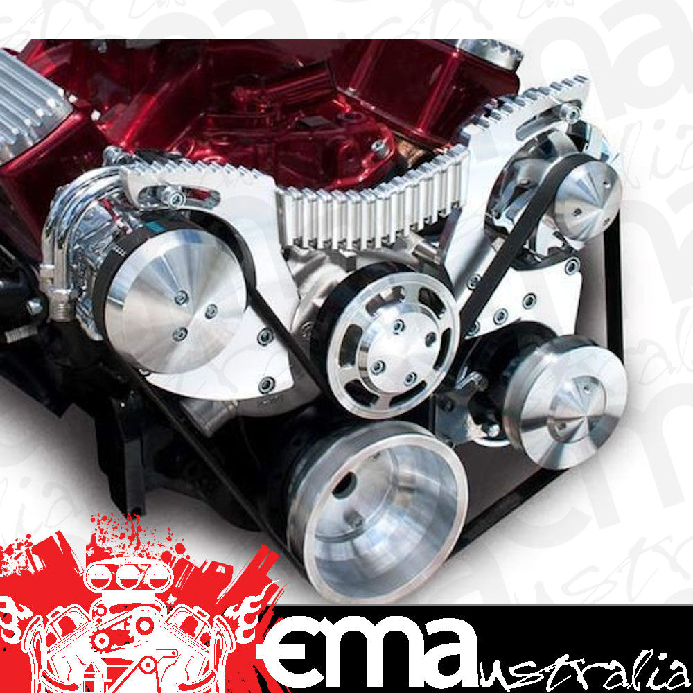 March Performance Products MPP22150 March Nostalgia Series A/C & P/S Serpentine Kit suit Chev SB 265-400 V8