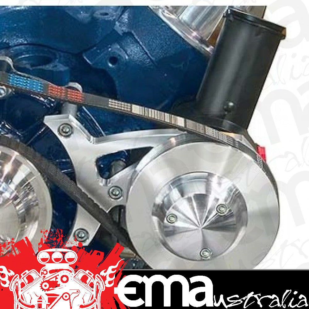 Ford small block Windsor 302-351ci V8 with Standard Ford Pump Performance "Ultra" Power Steering Bracket Kit suit 302-351W March Performance Products MPP30038