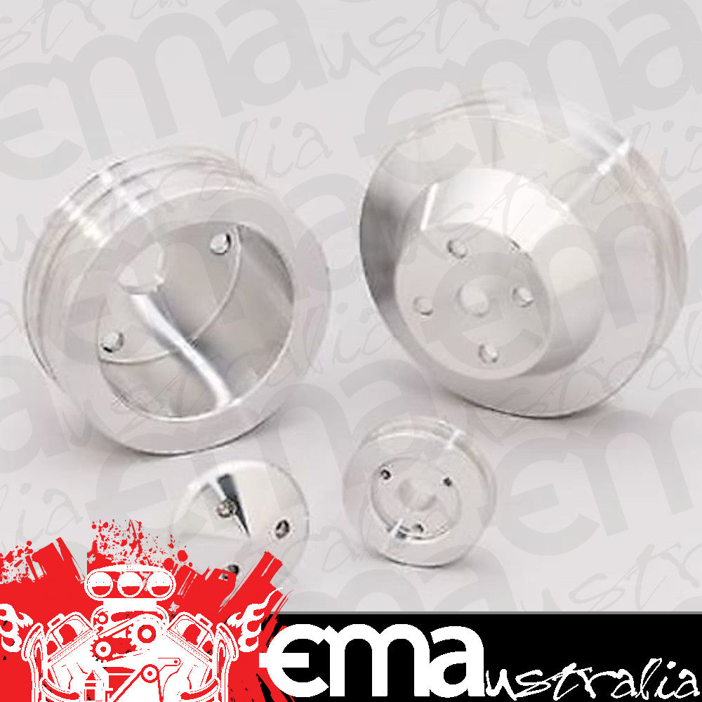 March Performance Products MPP6070 Performance 2-Groove V-Belt Pulley Set suit Long Pump Chev SB V8