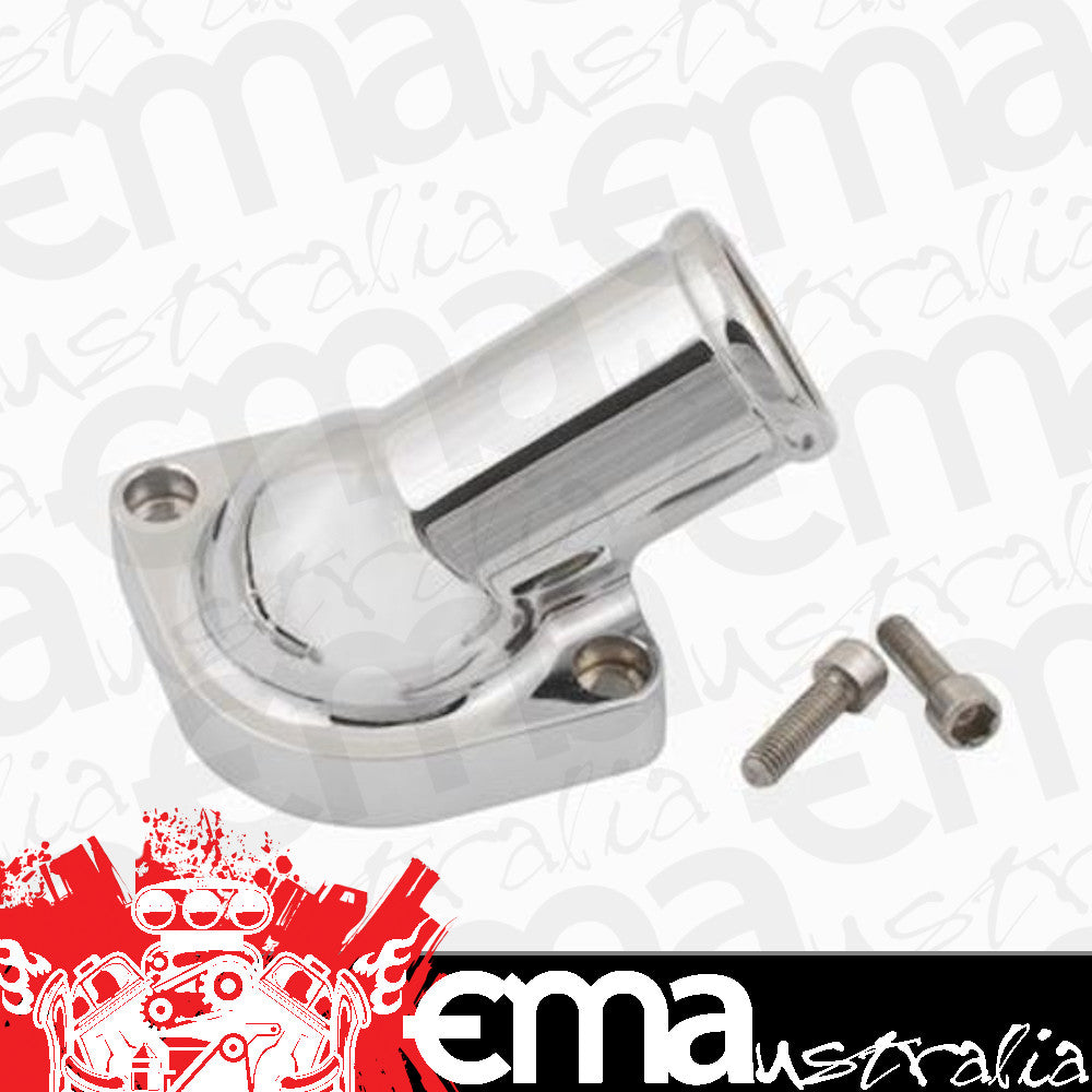 Mr Gasket MR2672 Water Neck, Aluminum, Chrome Plated, 45 Degree, Chevrolet, 5.7L, Ls Engine, Each