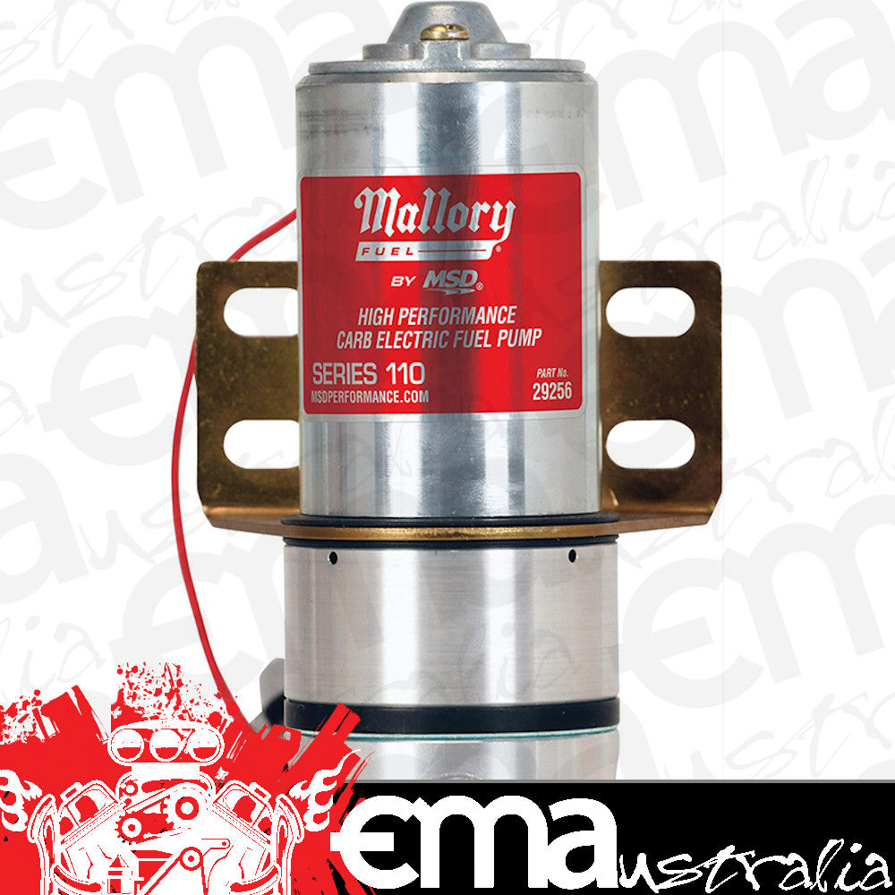 MSD Ignition MSD29256 Mallory 110 Gph Competition Electric Fuel Pump suit Carburettor Petrol Engines Only w/ No Regulator